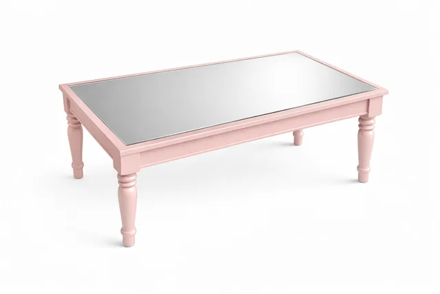 Pink Rectangular Table