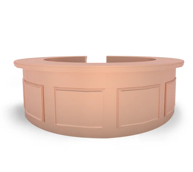 Pink Round Wooden Bar