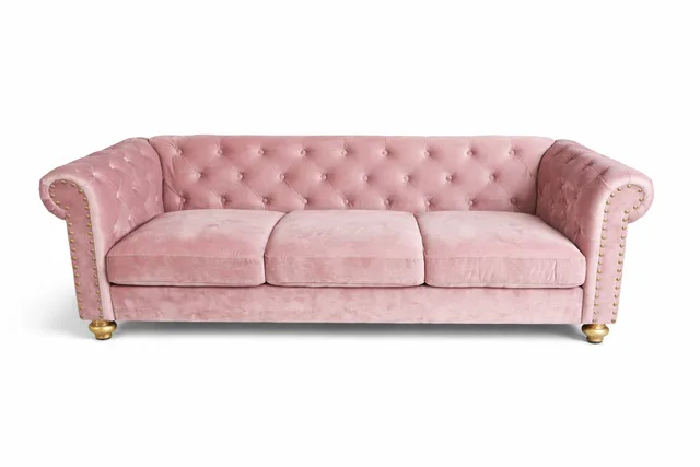 Mauve Tuffted Couch