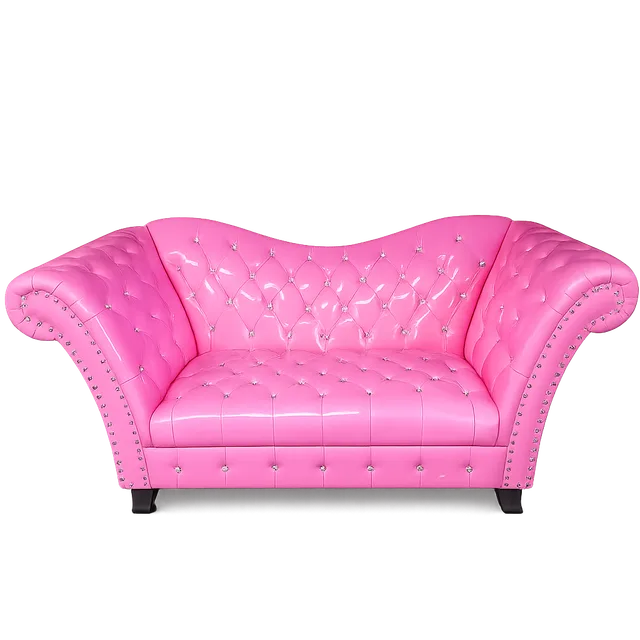 Pink Acrylic Studded Loveseat