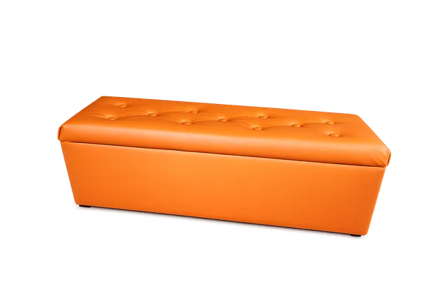 Orange Tuffted Bench