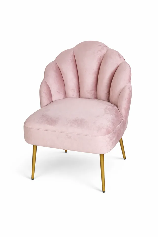Mauve Scalloped Dining Chair