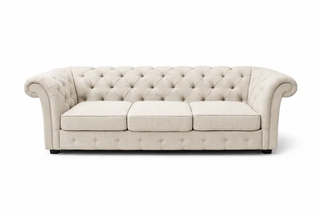 Linen Tufted Couch