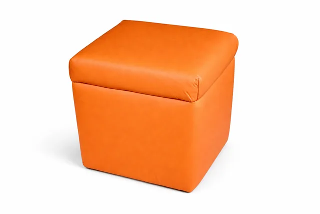 Orange Square Ottoman