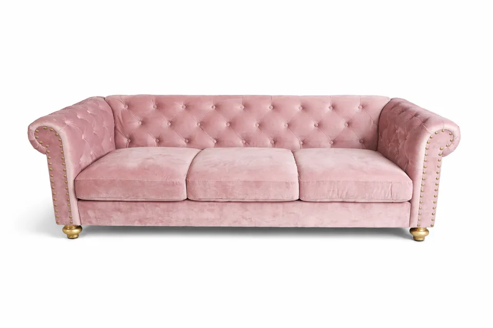 Mauve Tuffted Couch