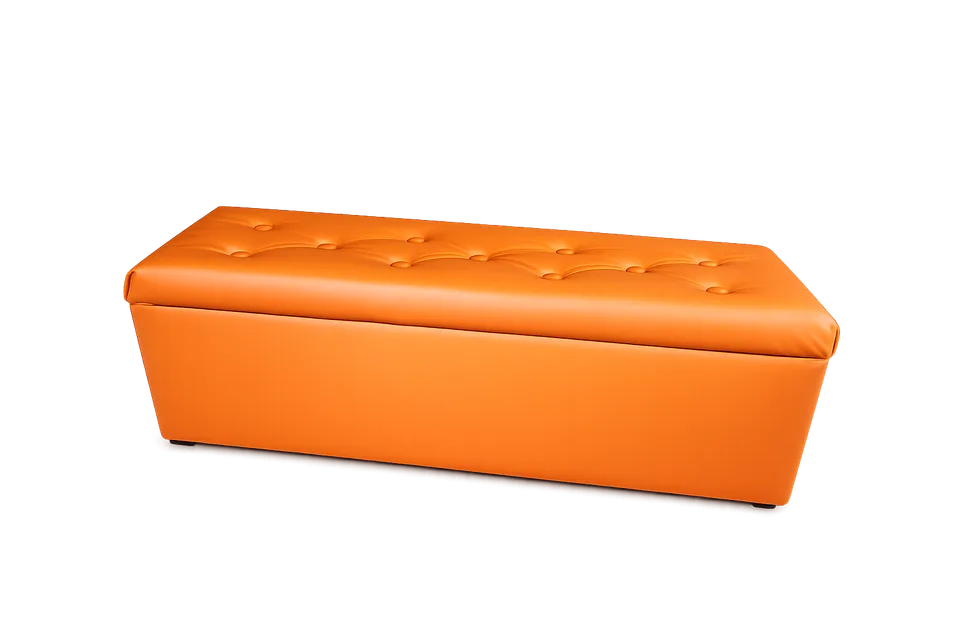 Orange Tuffted Bench