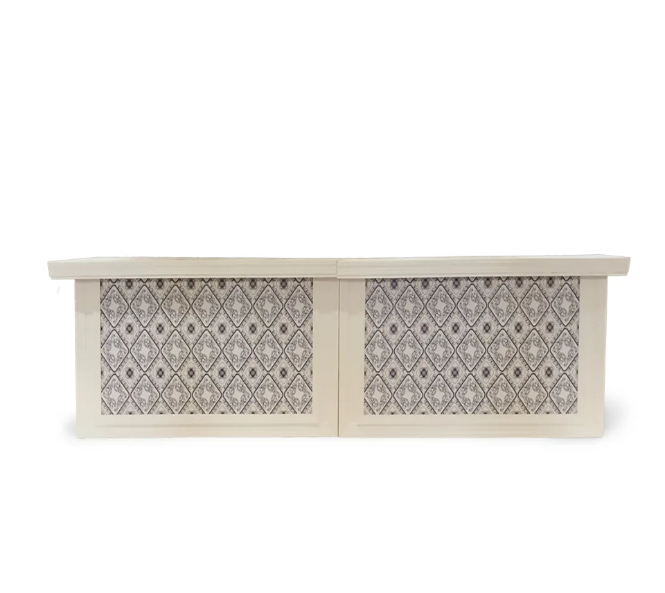 White Tailored Bar with Printable Front