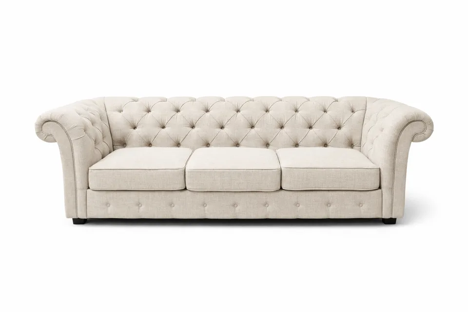 Linen Tufted Couch