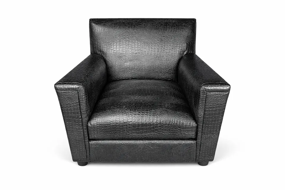 Black Croc Club Chair